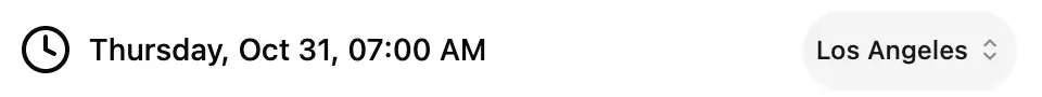 Date in Los Angeles timezone