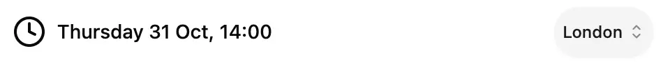 Date in London timezone